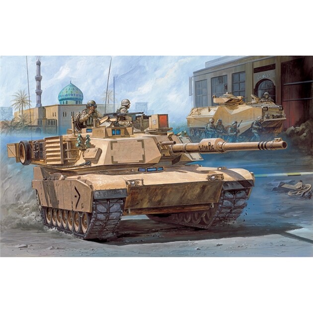 Academy 13202 M1A1 Abrams Iraq 2003 Modern Tank Plastic Kit 1/35 Scale T48 Post