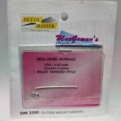 Detail Master DM 3390 1/24-1/25 Billet Aluminum Outside Tapered Style Mirrors