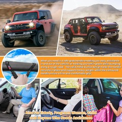 E-cowlboy Roll Bar Grab Handles Paracord Grip Handle for Ford Bronco 2021 2022 2