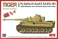 Rye Field RM5001U 1/35 TIGER I INITIAL PROD. EARLY w/ 3D Parts & Working Tracks