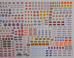 NASCAR DECAL 1965-70 VINTAGE STOCK CAR FENDER CONTINGENCIES SHEET POWERSLIDE
