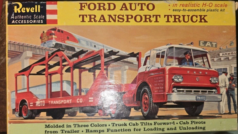 Revell 1960 Ford Auto Transport Truck HO Scale Kit T-6021:129 JUNKYARD WYSIWYG