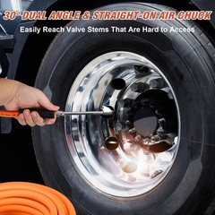 Aquilaplain 50ft Truck Air Hose Tire Inflator Glad Hand 3/8in Hybrid 300PSI Heav