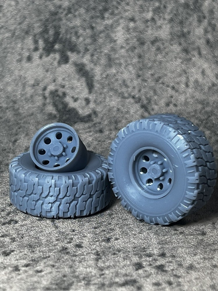 Resin 1/24 Scale “Super Swamper” StyleOff-Road model car wheels, 1/24 1/25 Truck