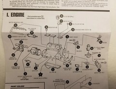 AMT Kenworth W-925 Cummins Front Engine Mount from 1:25 Model Kit