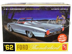 SKILL 2 MODEL KIT 1962 FORD THUNDERBIRD 2-IN-1 KIT 1/25 SCALE BY AMT AMT682