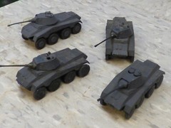 Roco Minitanks (4) Painted WWII German Sd Kfz 234/2 Puma AC Lot #7222K©