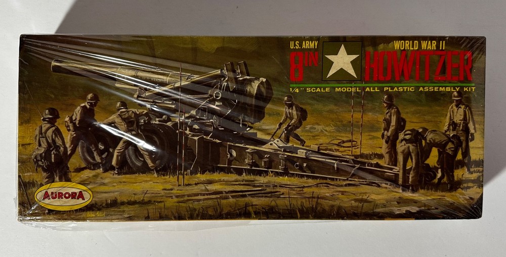 RARE SEALED Aurora #307-98 1/48 Scale U.S. Army M115 8″ Howitzer – Vintage 1963