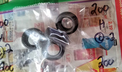 AMT FOUR (4) WHITE WALL TIRES in a sealed bag 1/25 SCALE PACKAGE # 200#########