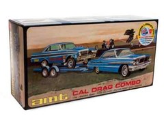 AMT 1/25 Cal Drag Combo:1964 Ford Galaxie, Falcon Funny Car & Trailer Model Kit