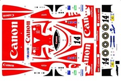 #14 Canon Porsche 956 1/24th – 1/25th Scale Waterslide Decals