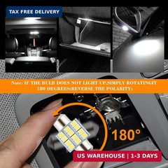 iFunyLED 24 Pieces Dome Light LED Car Interior Bulb Kit Set 194 T10 DE3175 578 3