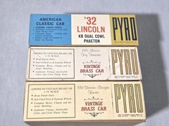Vintage 1/32 PYRO 1911 MERCER 1911 STEVENS 1932 LINCOLN MINT IN ORG BOXES 1960s