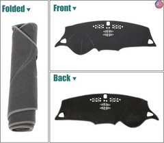 X AUTOHAUX Car Dashboard Cover Gray Polyester Non-Slip Mat Protector Carpet Sun