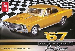 AMT 1967 Chevy Chevelle Pro Street Car – 1/25 Scale – Plastic Model Car Kit