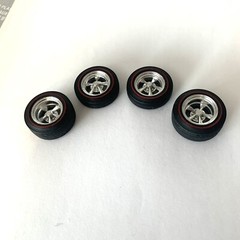 1:25 16” Cragar style wheels On Redline tires. Car Not For Sale