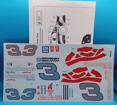 Blue Ridge | No. BR9603 | 1:25 1996 #3 Olimpic Special Chevy Monte Carlo Decals