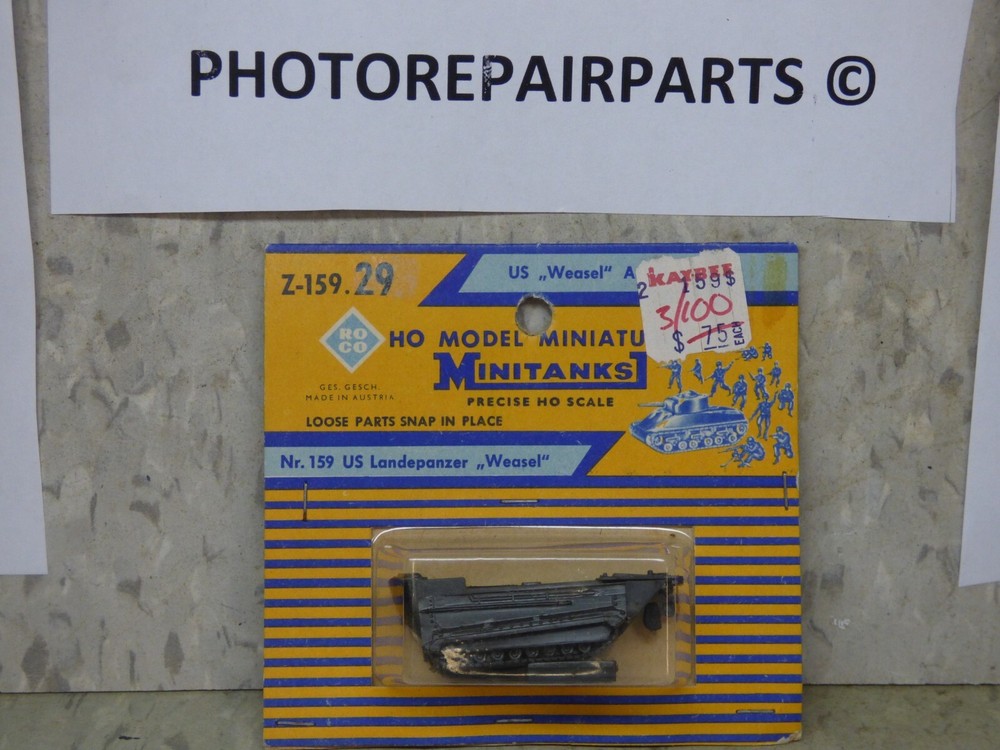 Roco Minitanks (NEW) 1/87 Z-159 WWII US Weasel Amphibious Armor Craft Lot#5836©