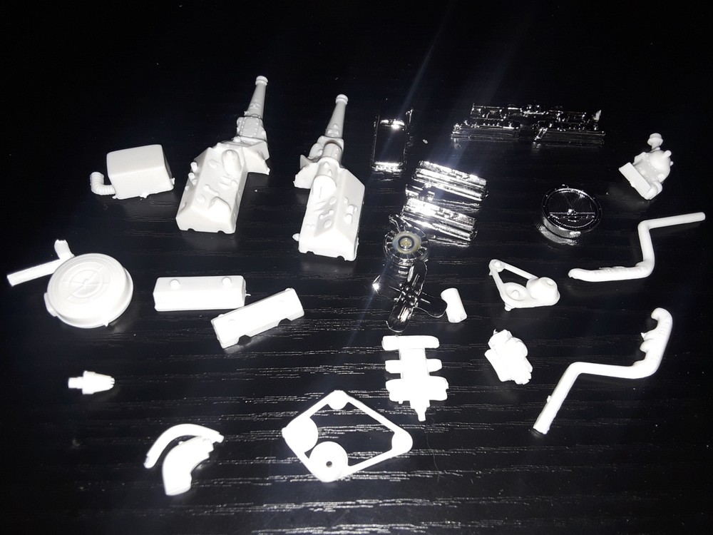 1/25 scale Model car parts Y-block Ford V8 w/ paxton supercharger