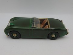 Vintage Model Car Metal 5 1/2″ Long Built 1960’s Austin Healey Sprite Green