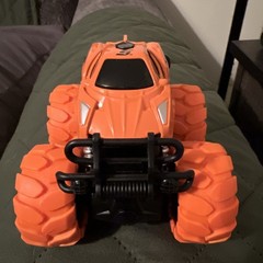 Snap-on #5 orange Monster truck race car toy pull back and it goes 3×3 size