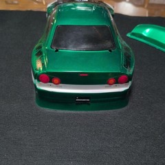 1/14 RC Car R34 Skyline Body Metallic Green LED Lights