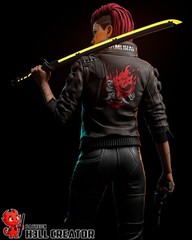 Female V Figurine 1/10 Cyberpunk 2077 DIY Kit 13 pcs FDM 3D Printed