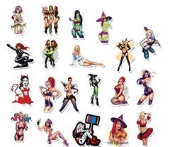 Aspcsmomt Sexy Girls Stickers for Adults,100pcs Pinup Women Decals Pack Red