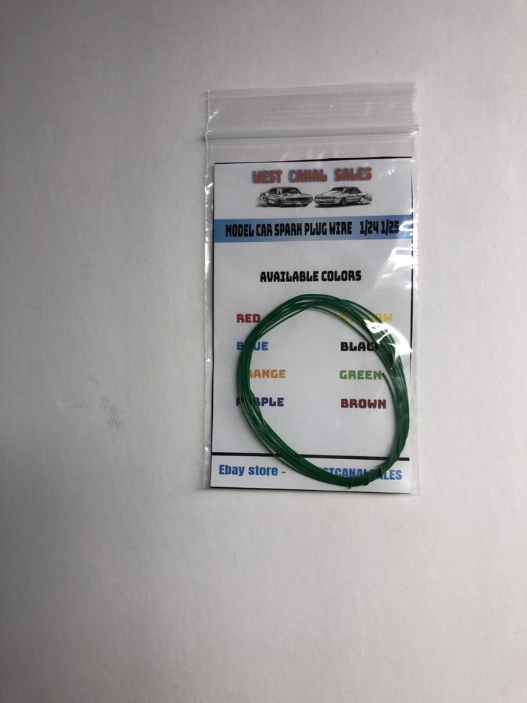 5 Feet Green Spark Plug Wire For 1/24 1/25 Scale Model Car