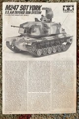 M247 Sgt York 1/35 Scale TAMIYA Partially Assembled Tank Model Kit