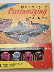 Vintage 1957 Pactra Namel Metallic Customizing Paint Set Factory Matched # 59-C
