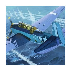 Academy Hobby Model Kit TBM-3 Avenger “USS Bunker Hill” (WWII) SW (New)