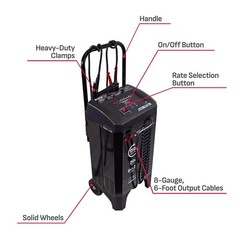 Wheeled Automatic 150A Wheeled Car Battery Charger Engine Starter 12V 20A Boost