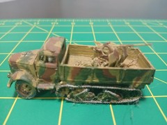 African Corps 1/72 1/87 ? Army Tank Trucks Built Model WW II German Tan Dio Trac