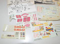Vintage MODEL CAR INSTRUCTIONS & DECALS Lot Revell BRE STREET DATSUN 510