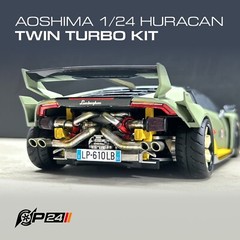 1:24 Scale Aoshima 1/24 Huracan Twin Turbo Kit And Fighter Bodykit