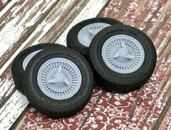 1/24 Scale: 15-inch “1963 Corvette Kelsey Hayes” Resin model car wheels/tires