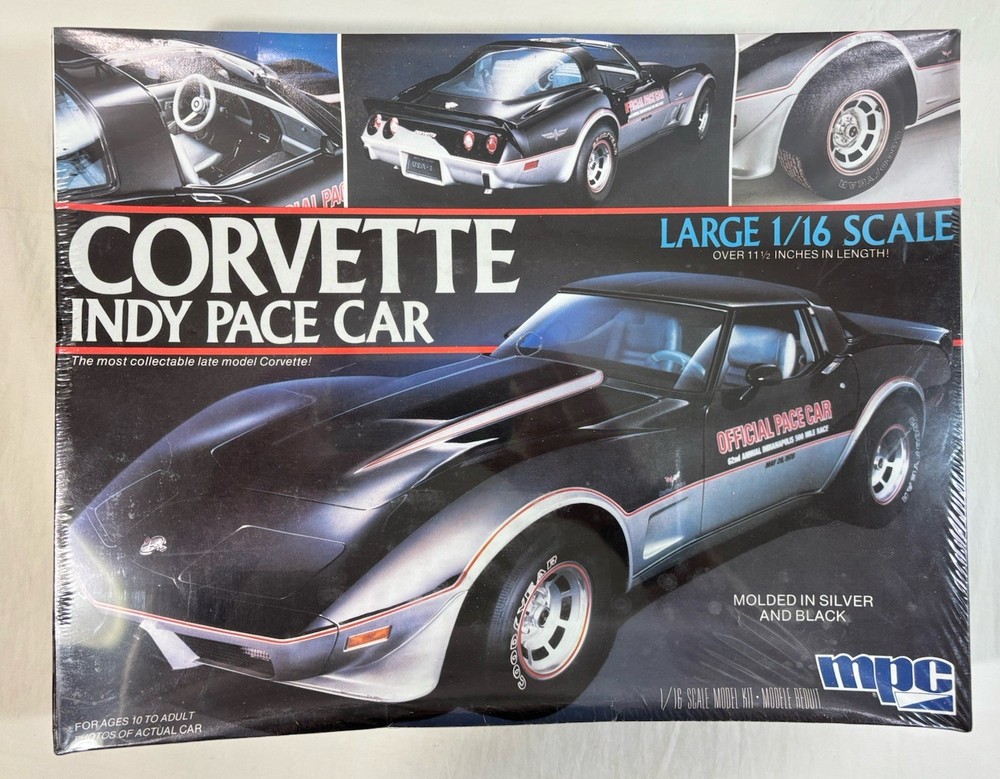 MPC, Corvette, Indy Pace Car, 1/16, 1-3073 , Model Kit, Sealed, Damaged Box,