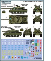 FC Model Trend Decals for 1/35 AMX-30 in Spain – AMX-30/E/EM