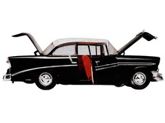 SKILL 3 MODEL KIT 1956 CHEVROLET BEL AIR “ROUTE 66” 1/25 BY ATLANTIS ALM-1391