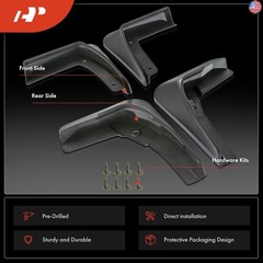 A-Premium Set of 4PCS Mud Flaps Splash Guards Mudguards Mudflaps with Hardware