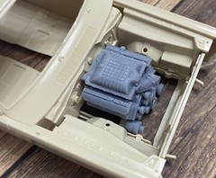 Resin Hellcat hemi engine for scale model cars, 1/24 1/25