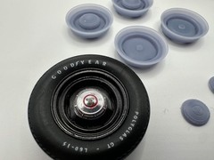 1/25 1969-74 Dodge Steelies & Dog Dish Hub Cap Set with Fratzog Logo