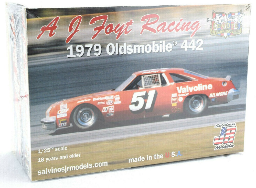 Salvino JR Models “Valvoline” AJ Foyt 1979 Oldsmobile 442 1/25 Model Car Kit