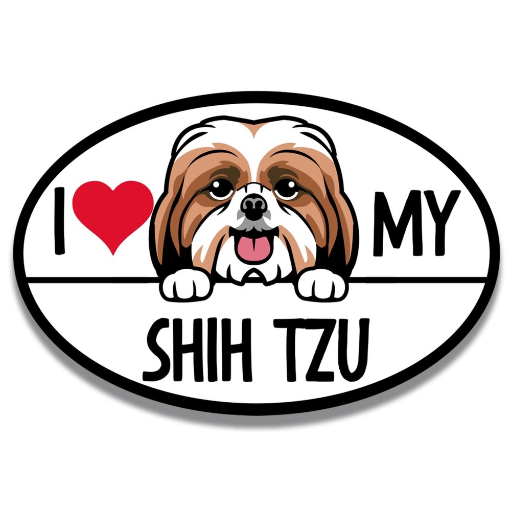 Magnet Me Up I Love My Shih Tzu Dog Breed 4×6 Inches, Oval-