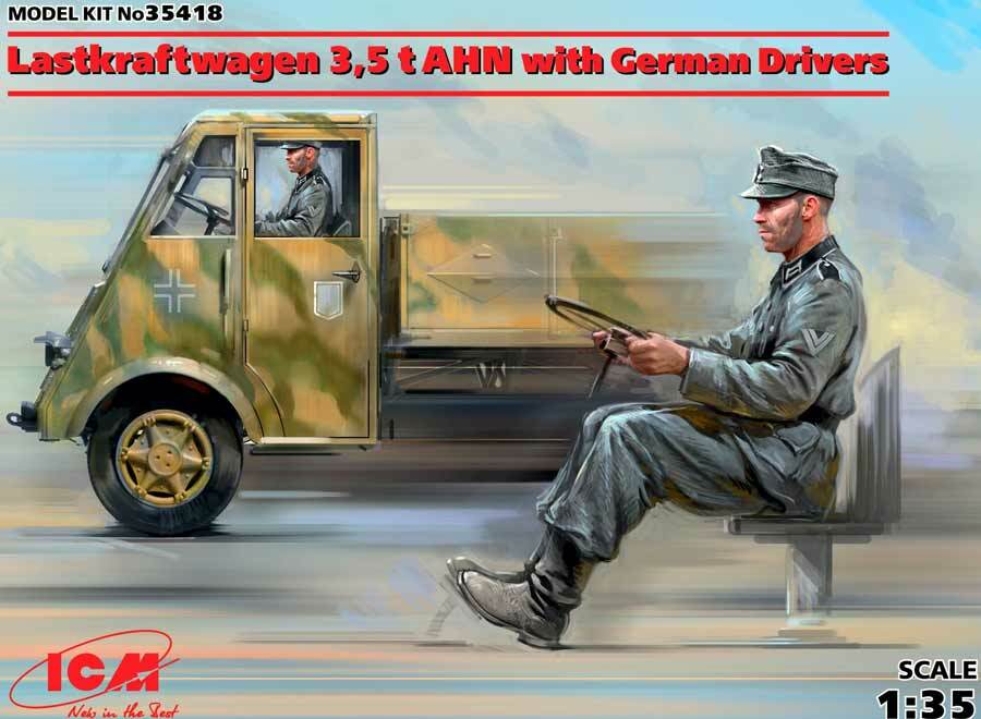 ICM – Truck 3.5t AHN with German Driver Lorry 1:35 Model Kit
