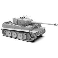 Refine 2003 1/72 Tiger I Mid Type Model Kit – 2 Options (217 Carius & Standard)