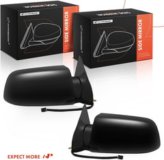 Pair (2) Driver & Passenger Side View Mirror Compatible with Chevy & GMC – Silve