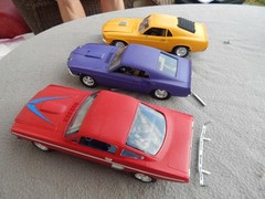 Vintage? 1960’s Ford Mustang Fastback Model Cars Lot Of 6 Built Junkyard Estate