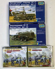 1/72 Soviet Airfield Fuel & Starter Trucks & Ground Crew X 2 (4 kits)